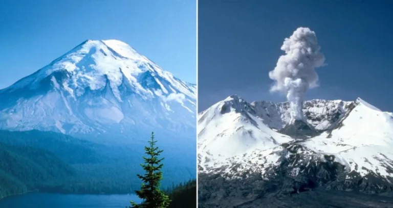 Pictures of Mt St Helens Before and After Eruption