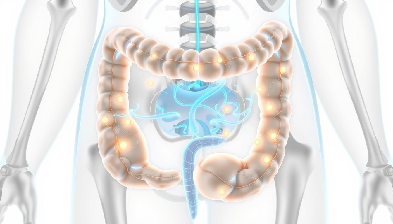 Medical illustration of the rectum and anal canal showing the sensory nerve endings used for the sampling reflex.