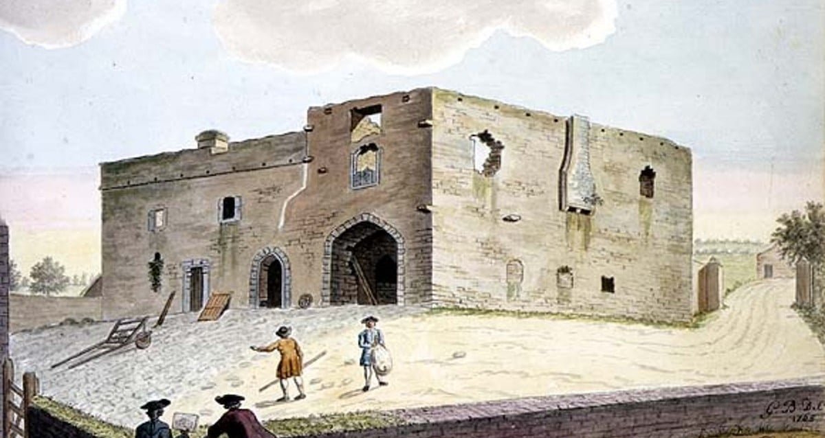 A Victorian university building incorporating the ancient stone walls of the medieval Roebuck Castle