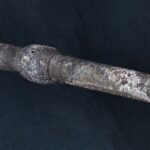 A small ancient bronze hand cannon known as the Hwangja Hwatong found in South Korea