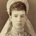 Elderly Dowager Empress Maria Feodorovna in mourning attire during her exile in Denmark