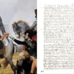 An ancient encrypted letter from Napoleon Bonaparte alongside a modern digital interface showing AI decoding process
