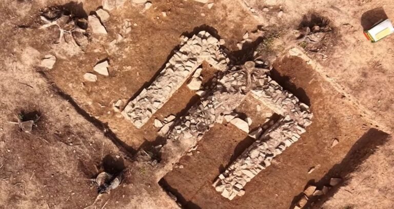 Archaeological excavation of a Roman temple dedicated to Mars in a German forest