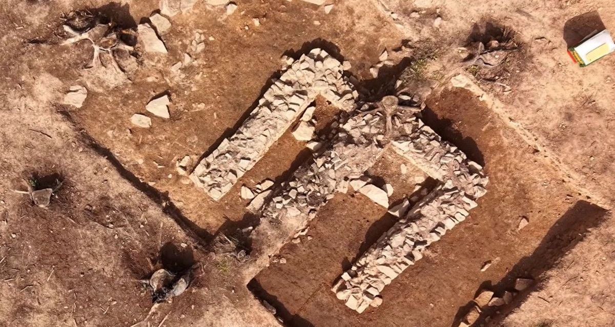 Archaeological excavation of a Roman temple dedicated to Mars in a German forest