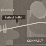 Historical reconstruction of the presidential limousine in Dealey Plaza during the JFK assassination.